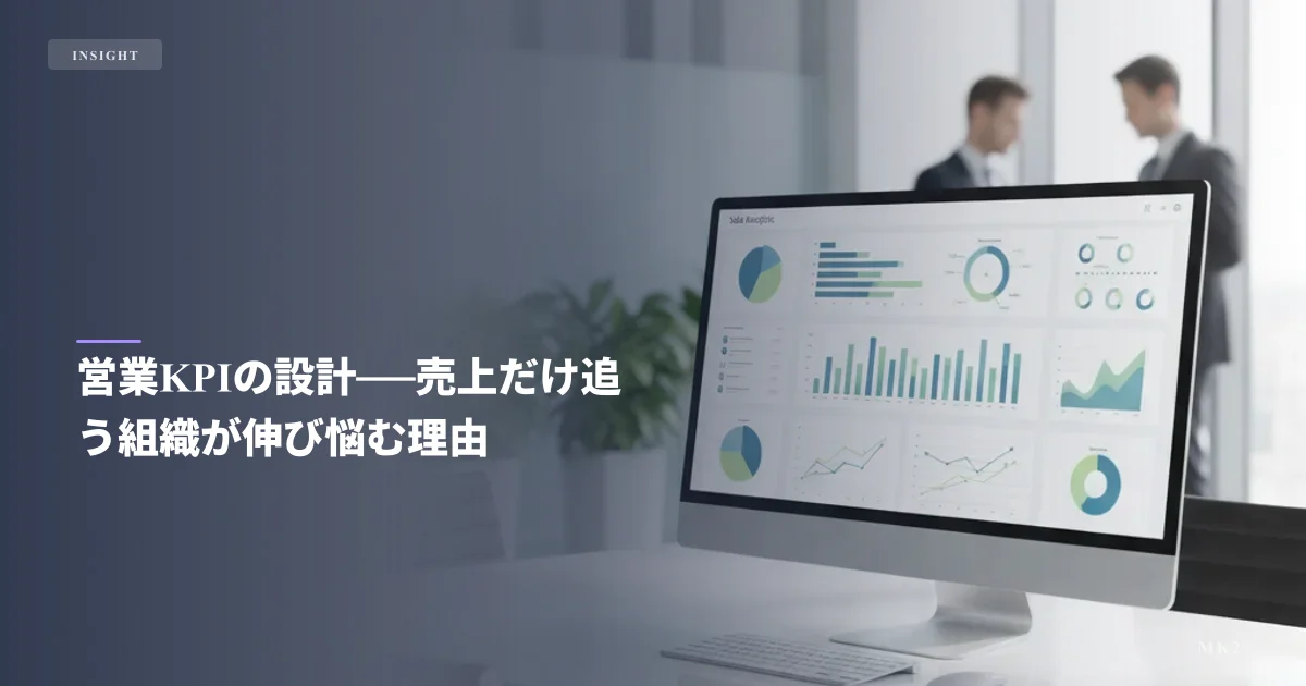 営業KPIの設計──売上だけ追う組織が伸び悩む理由