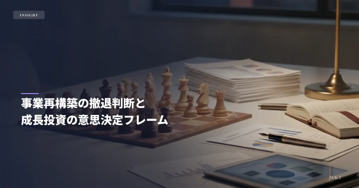 事業再構築の撤退判断と成長投資の意思決定フレーム